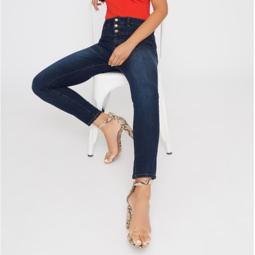 Charlotte Ruse Dark Wash High Rise Skinny Jean